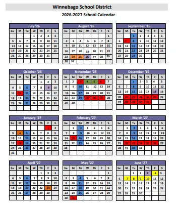 Winnebago County Illinois Schools Calendar